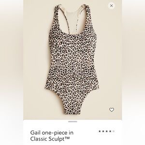 J. Crew Gail Leopard Print One-Piece in Classic Sculpt™. Size 8. New with tags